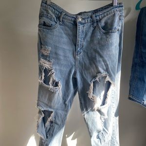 Wild Fable High Rise Distressed Mom Jeans